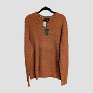 NWT Jos A Bank Reserve Men's XXL Sweater Cotton Cashmere Brown Fisherman NEW